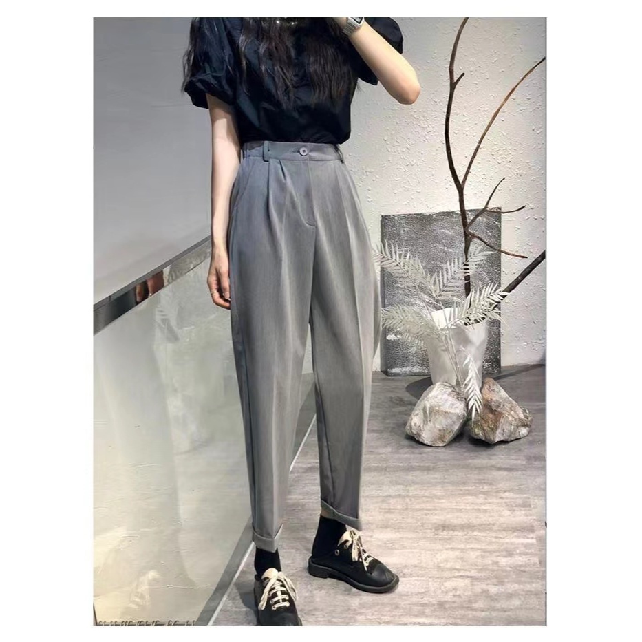 Celana Ankle Pants Panjang Korea Style Office Pants Wanita Celan Highwaist Wanita