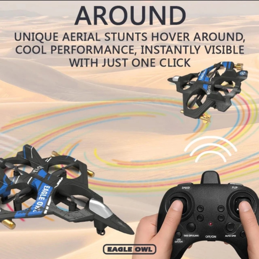 [capt] Mainan Hobi Pesawat Tempur Drone Pengendalian Jarak Jauh - RC Drone Fhter Plane