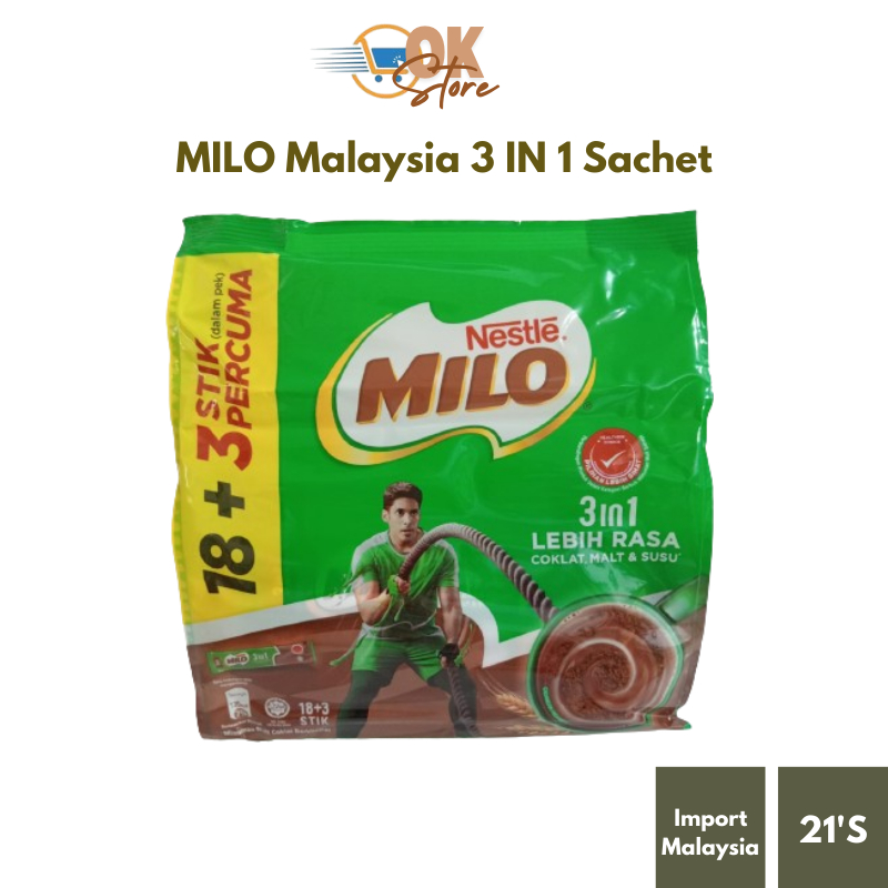 

Milo Malaysiaa 3 IN 1 Isi 21 Sachet (Ori Malaysiaa Bukan Milo Singapore) (Expiry 31 July 2025)