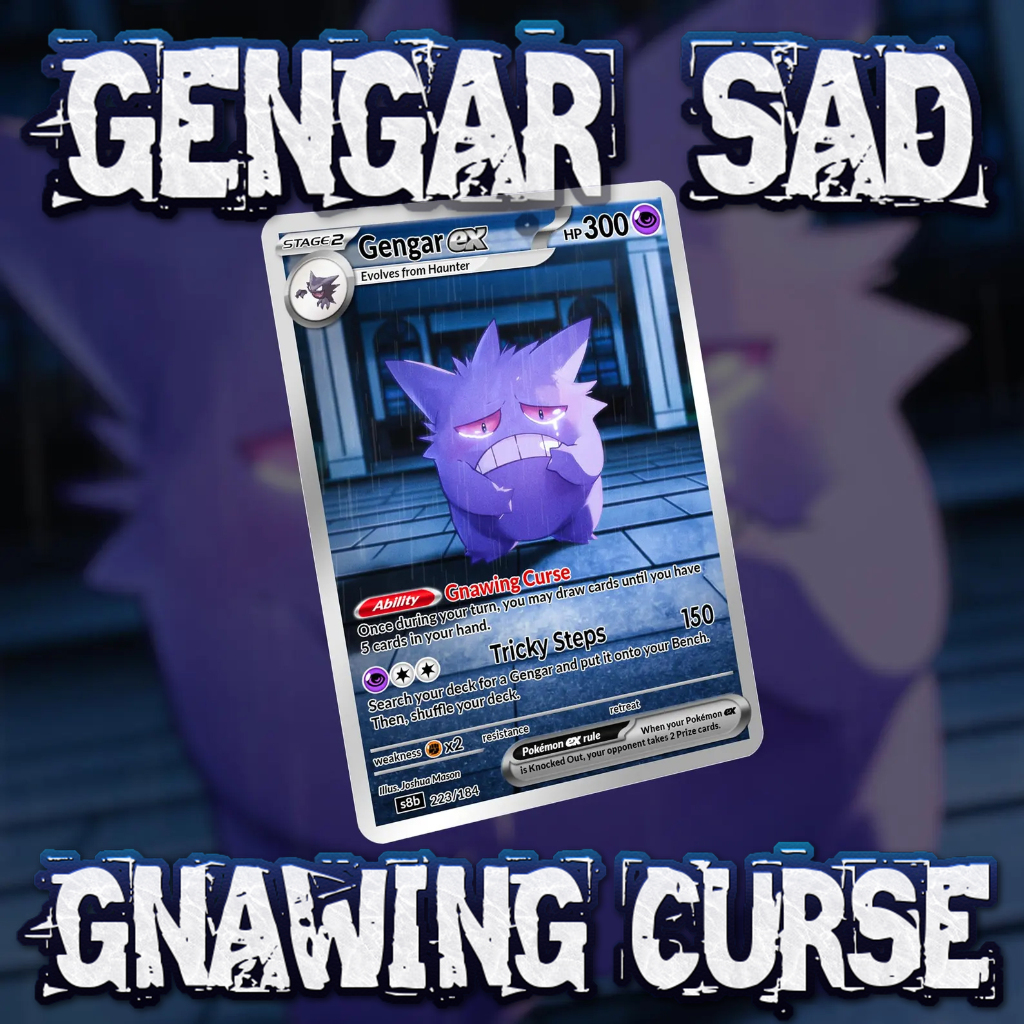 KARTU POKEMON TCG HOLOGRAM ENGLISH VERSION EX - GENGAR SAD