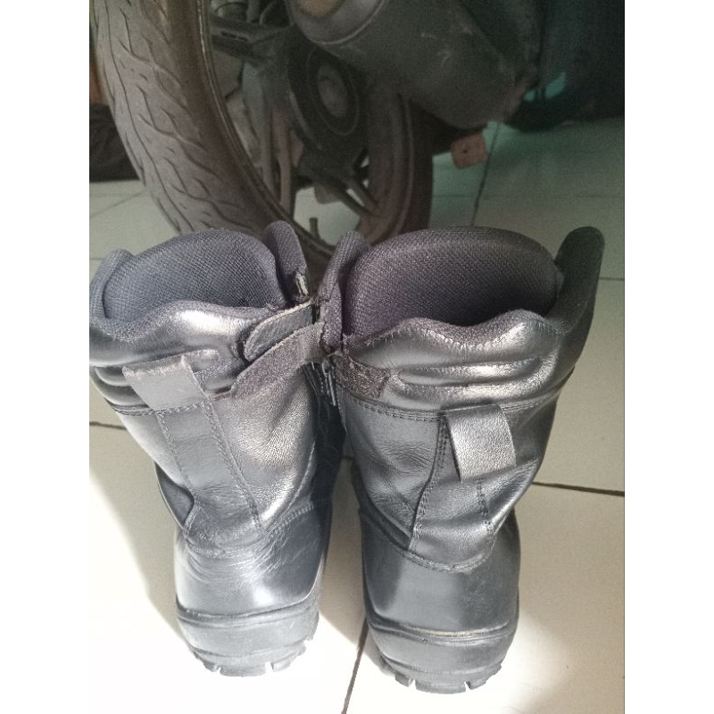 SEPATU PDL TNI AD /SATPAM KULIT ASLI ORI