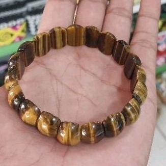 Gelang Batu Tyger Eye Natural Asli Kalimantan