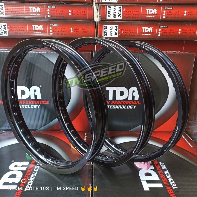 Promo Velg tdr w shape/kotak set 140/160 160/185 ring 17 black hitam gold silver cocok buat CB GL MP