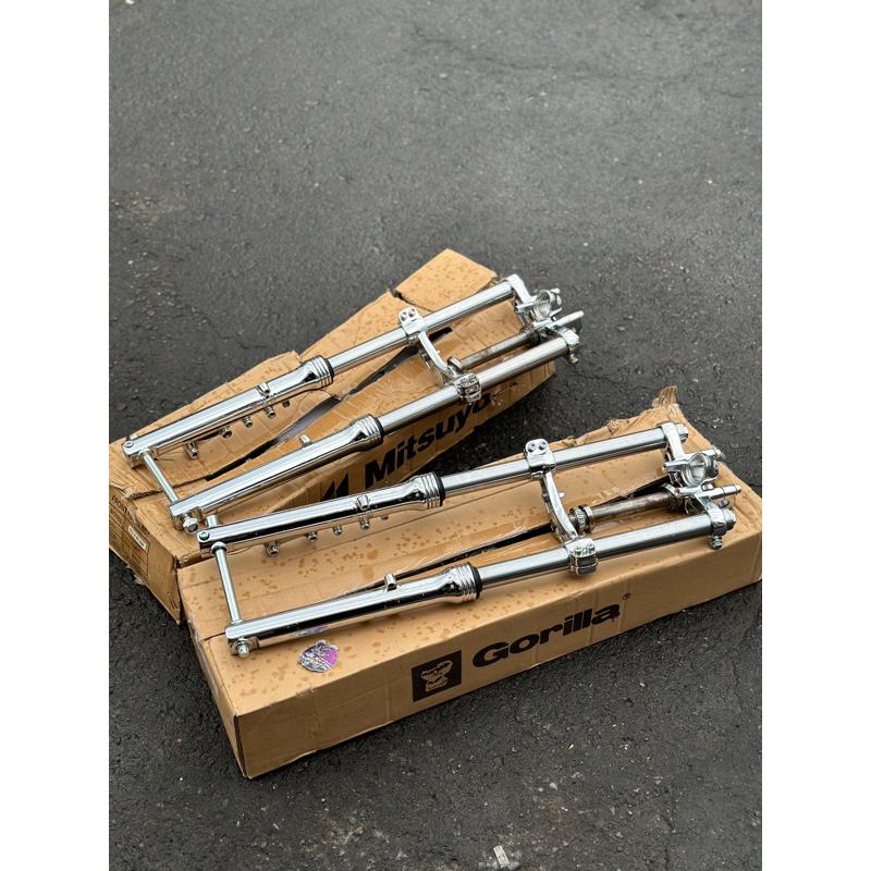 Skok ninja gorilla crome skok depan ninja rr gorilla crome skok ninja crome mitshuyo shock ninja r r