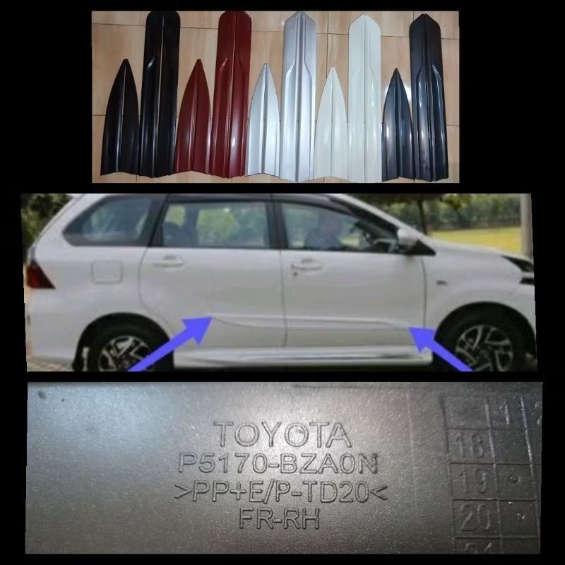 LIST BODY LIST PINTU SAMPING SIDE MOULDING AVANZA XΕΝΙΑ VELOZ 2019-2021
