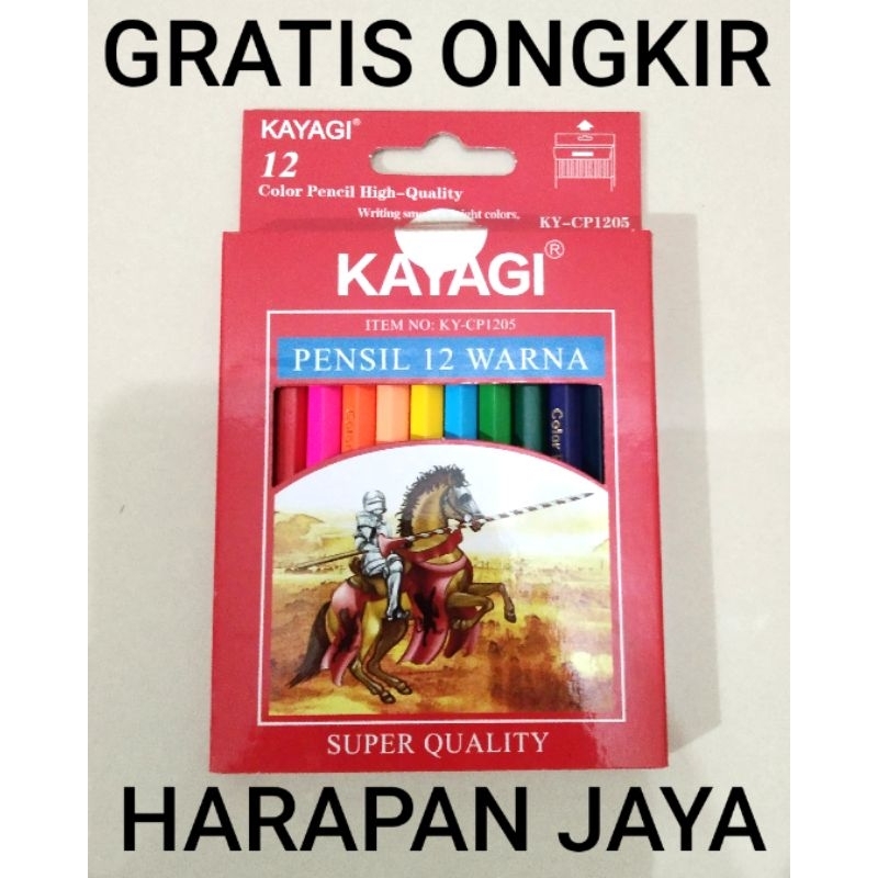 

KAYAGI KY-CP1205 Pensil Warna Pendek 12 Warna Per Papan