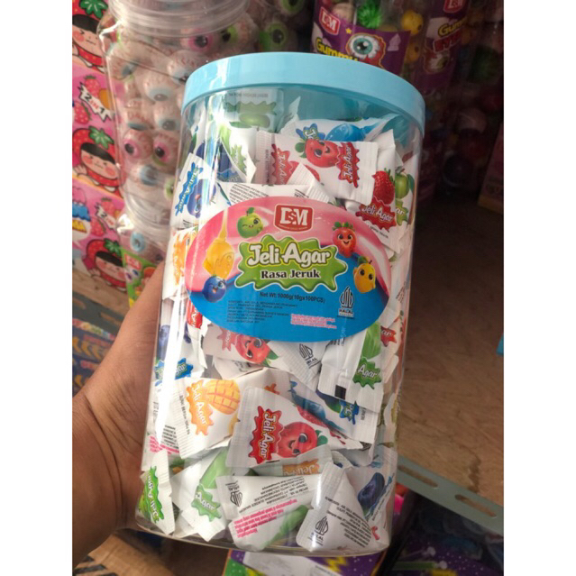 

NEW !! JELLY AGAR MINI TOPLES RASA BUAH ISI 100pcs