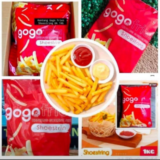 

Kentang gogo shoestring 1Kg Kentang Goreng Cemilan