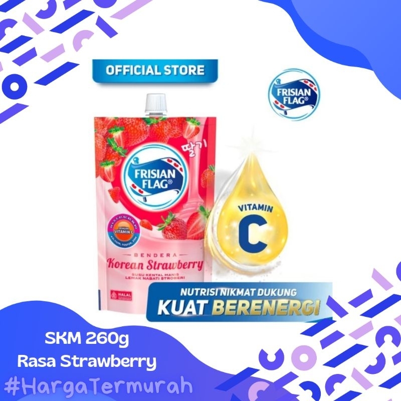 

Susu Kental Manis Bendera Pouch 260g Korean Strawberry| Pouch 260g strobery