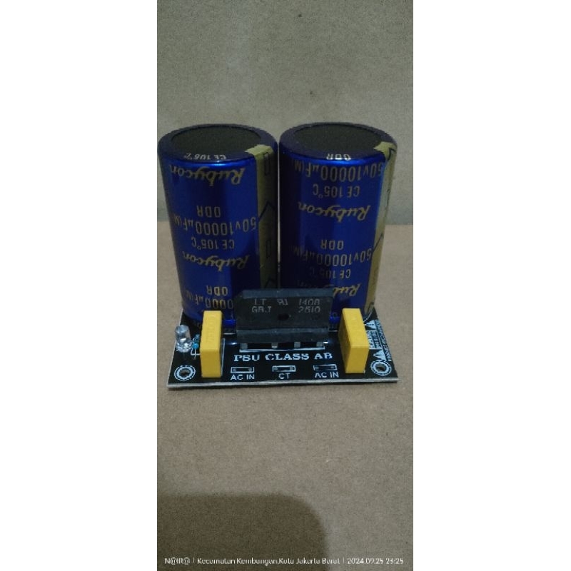 Psu 2 elco 10000uf 50vol rubycon di lengkapi dioda 25a