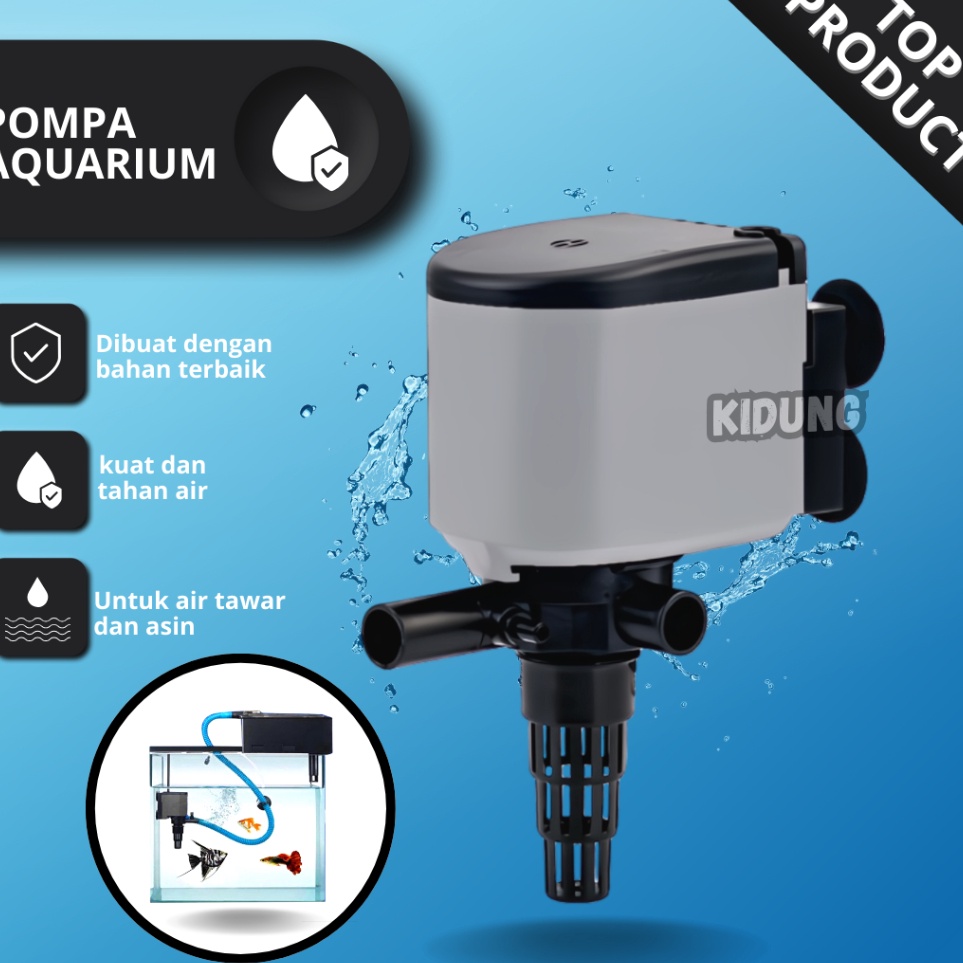 Borong Untung Power Head Mesin Air Pompa Filter Celup Aquarium Mini Hidroponik Water Pump Low Watt K