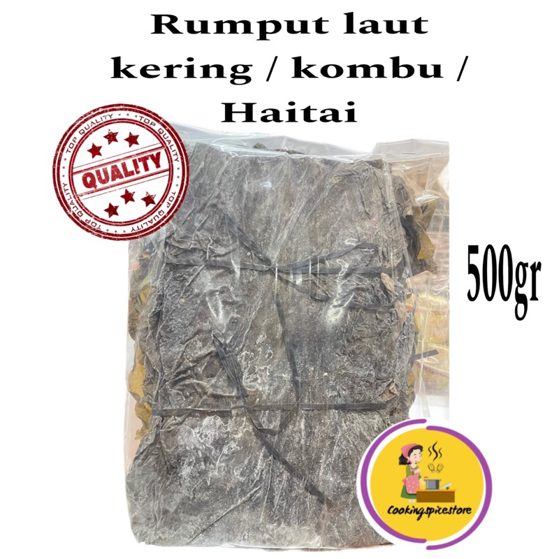 

Rumput Laut Kering Kombu Dashima Dried Seaweed Haitai 500gr