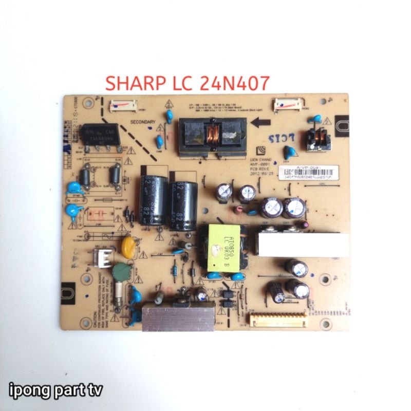 POWER SUPPLY LCD TV SHARP LC 24N407