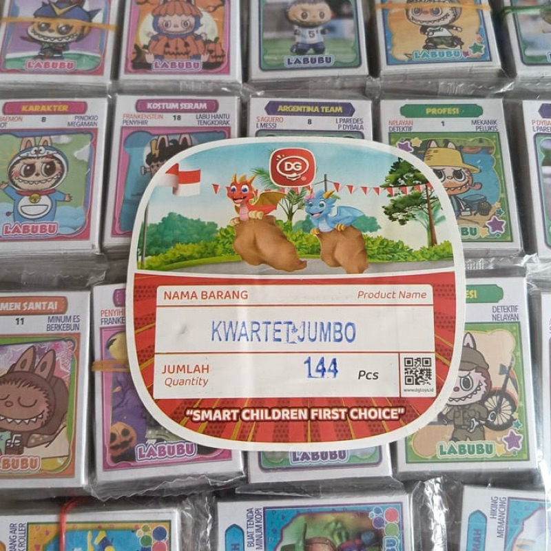 [EDUFUNTOYS] Mainan Kartu Kwartet Labubu Kartu Edukasi Anak Game Kuartet