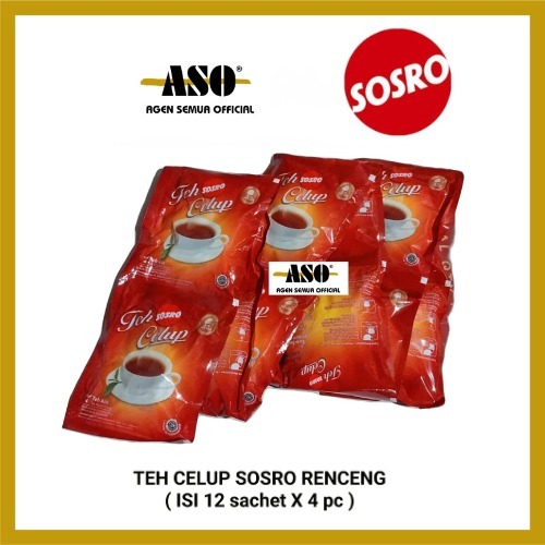 

TEH CELUP SOSRO sachet ISI (10 sachet x 4pc ) RENCENG