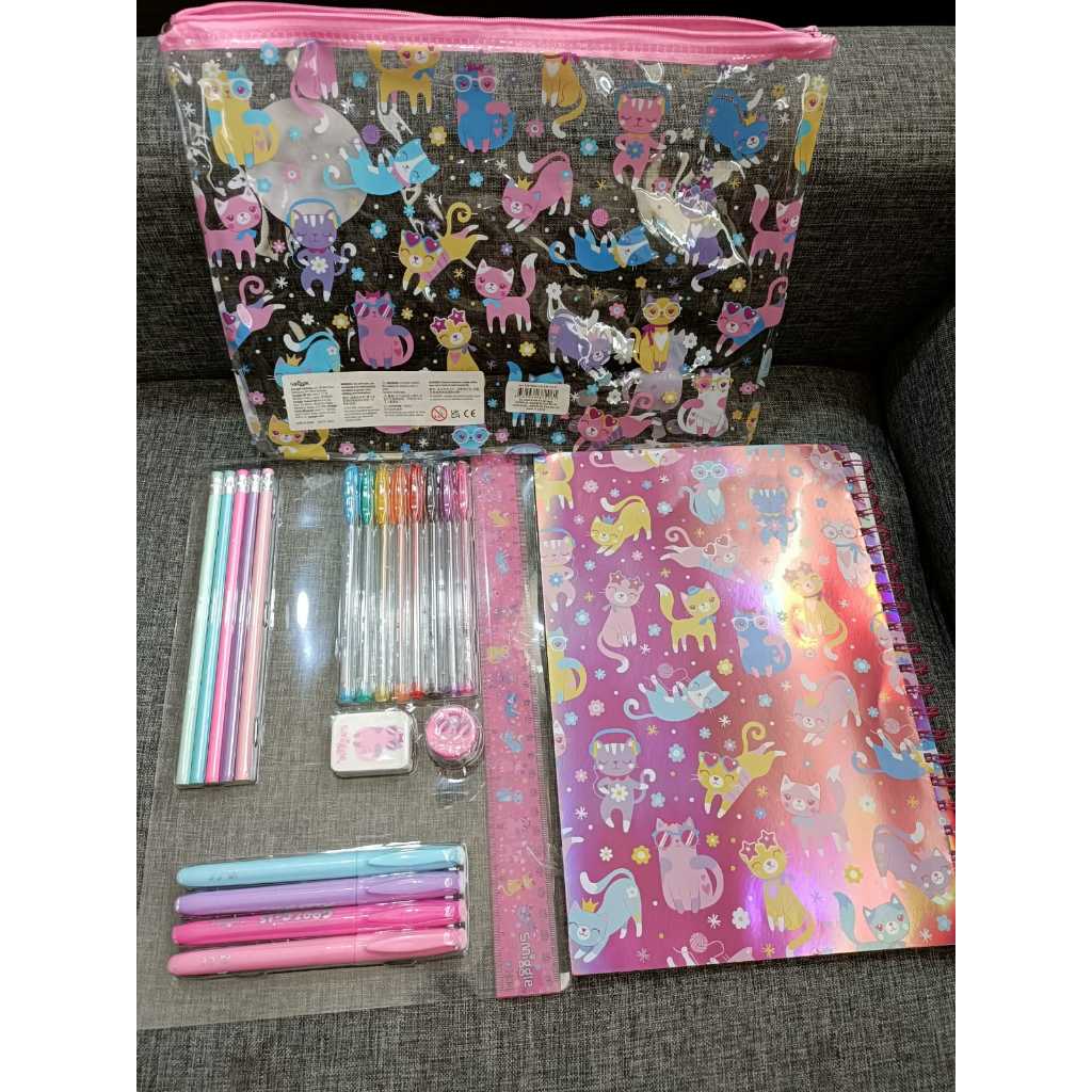 

SMGL Wish A4 Notebook and Stationery Set includes tas cover plastik karakter