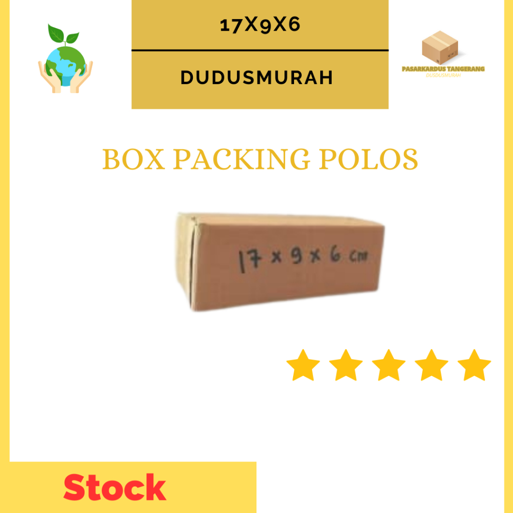 

Kardus Packing Kardus Polos 17x9x6cm - Karton (10pcs) Box Standar Dus Packaging Polos Murah/Box Murah/Kardus Murah Tebal/Box Barang/Kardus Makanan/Box Peralatan