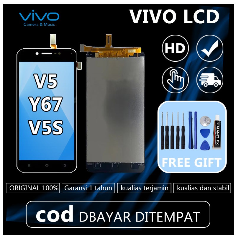 LCD vivo v5/y67/v5s HD TOUCHSCREEN  ORIGINAL 100% FULL SET【ORIGINAL Garansi 1 tahun 】