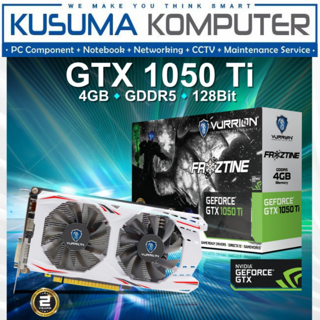 Vurrion VGA NVIDIA GTX 1050 Ti 4GB GDDR5 White