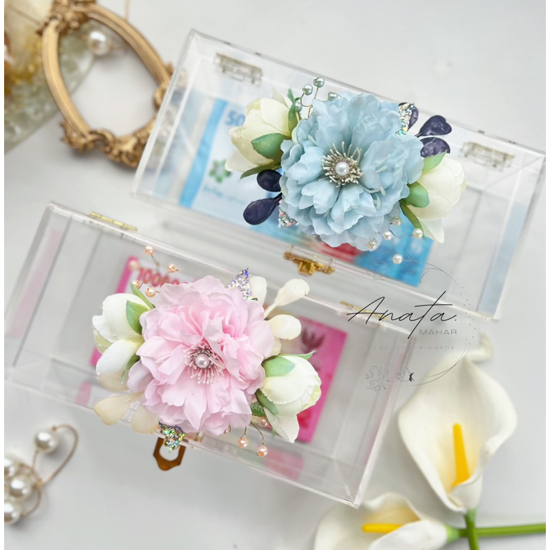 kotak uang mahar / Box uang estetik / Box uang akrilik / kotak uang akrilik / Box mahar / Box akrili