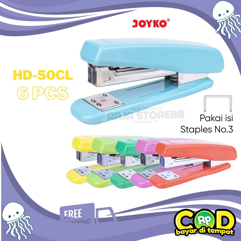 

Stapler Stepler Alat Staples Besar Joyko Hecter HD-50CL ( 1 pack 6 pcs)