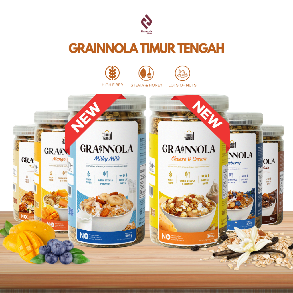

Granola Timur Tengah 500 Gram Grainnola Diet Cemilan Sehat Premium