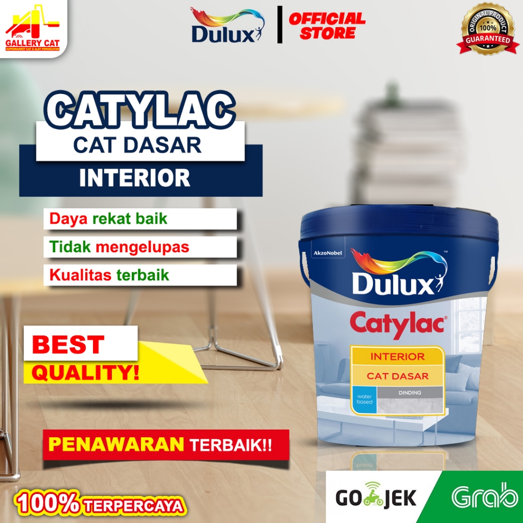 Cat Dasar Interior Dulux Catylac 4kg – Putih Semi Abu