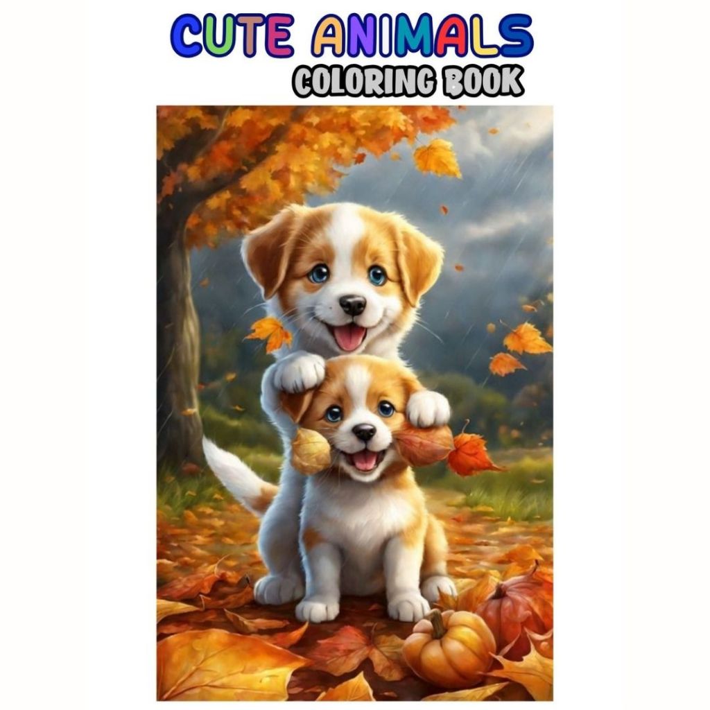 

CUTE ANIMALS Coloring Book Buku Mewarnai Anak Remaja Dewasa Aesthetic Healing Activity Kertas Tebal