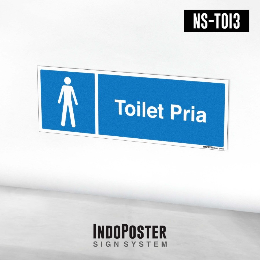 

Stiker Sign Toilet / WC Pria Standar ISO 7001 Landscape