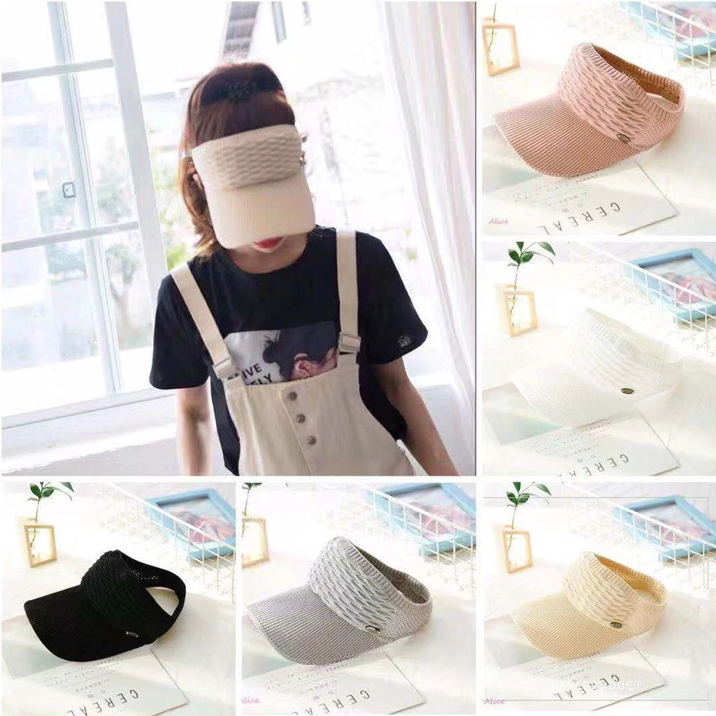 (COD)Topi Senam murah Baseball Kosong Bahan Rajut Warna Polos untuk Pria / Wanita topi jilbab