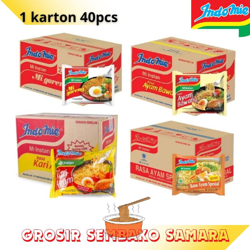 

INDOMIE Mie Instan 1 Karton Isi 40pcs
