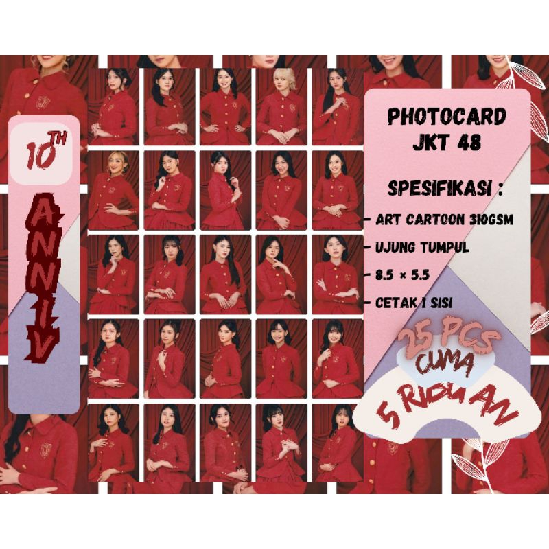 Photocard Jkt48 25 pcs - 10 Th Anniversary