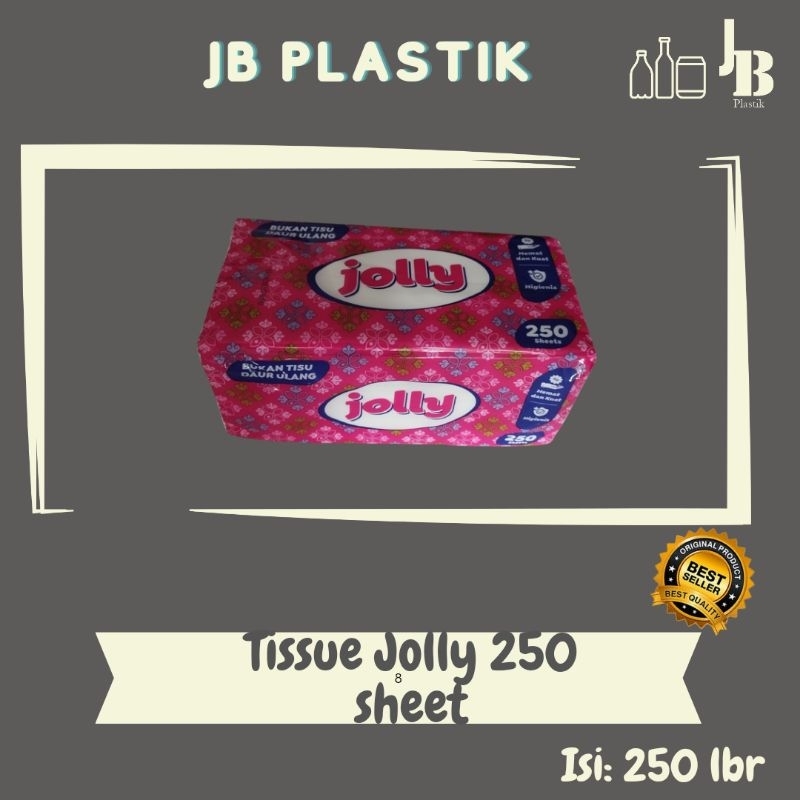 Tissue /Tissu/Tisu Jolly 250 sheet 2 ply Tissu wajah murah