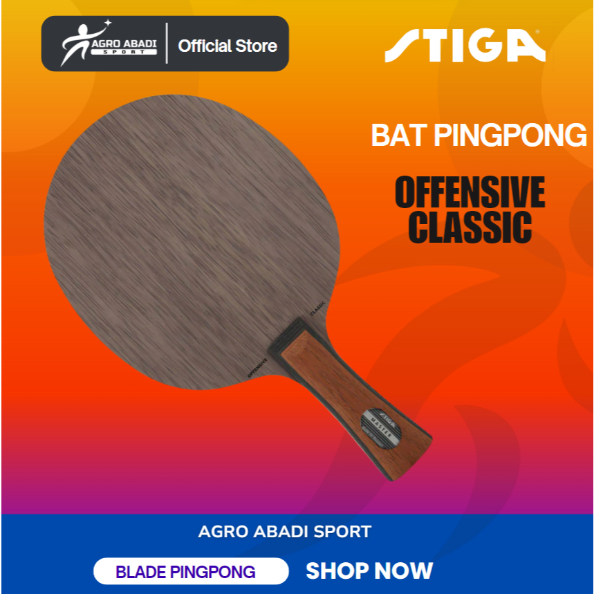 Offensive Classic Kayu Blade/ Bet Pingpong ITTF Original STIGA