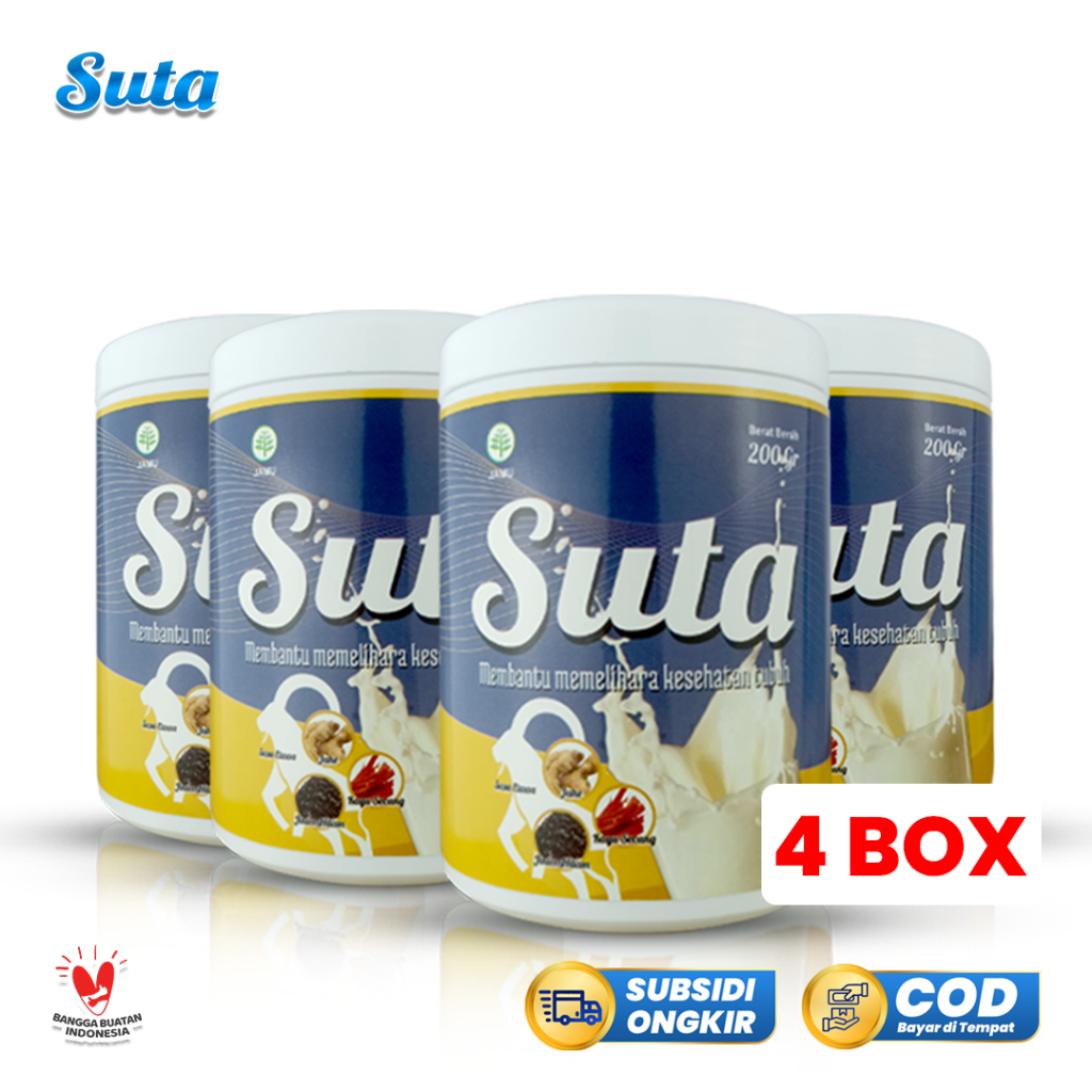 

Suta 4 Pot - Susu Kambing Etawa dengan Jahe Merah, Kayu Secang, dan Habbatussauda