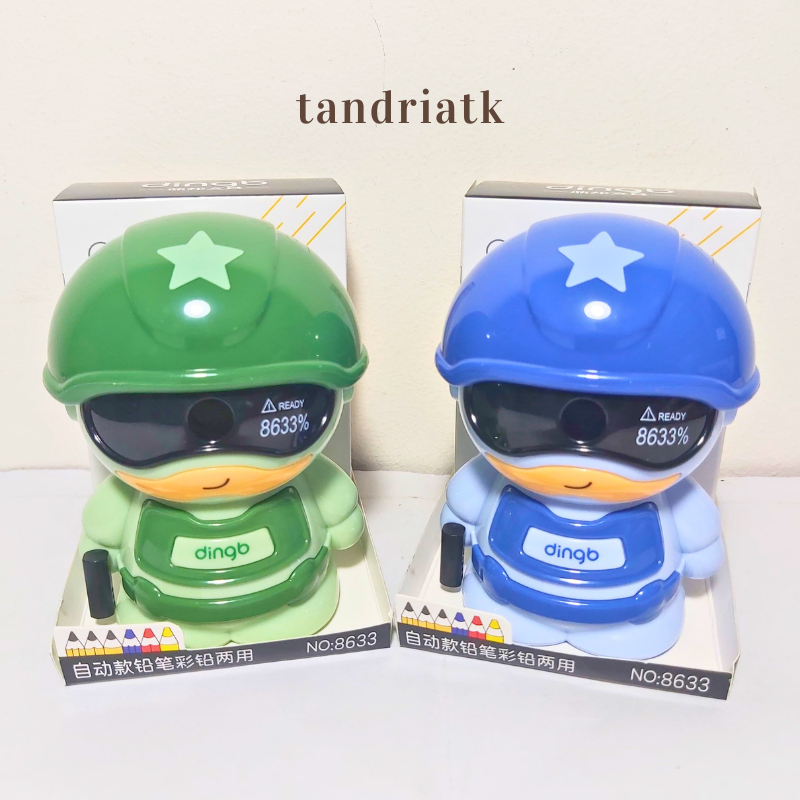 

[FREE BUBBLE+DUS] Serutan Rautan Meja Putar Duduk Fancy Tentara Army Soldier 8633