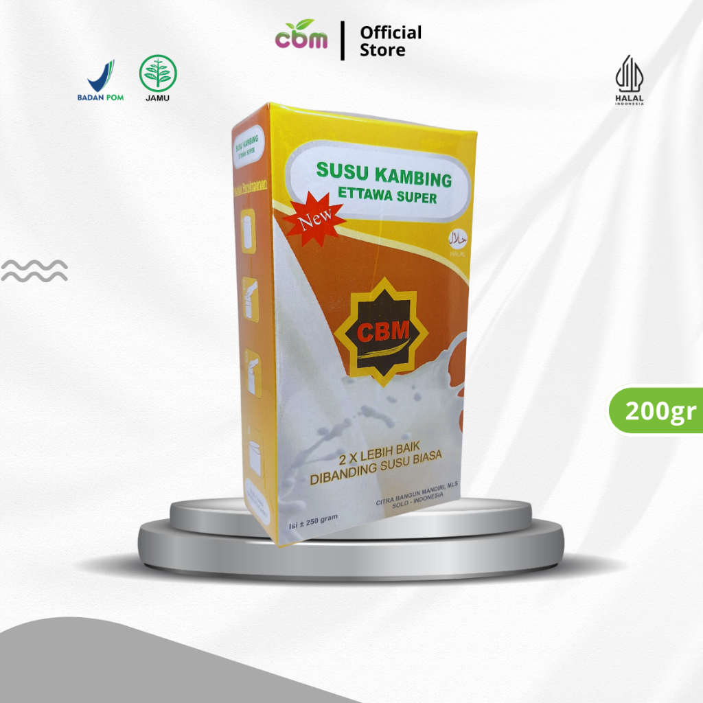 

Susu Kambing Etawa Original | SUSU KAMBING ETTAWA SUPER CBM 250 gram | Baik untuk Lambung, Tulang, Sendi dan Pernapasan