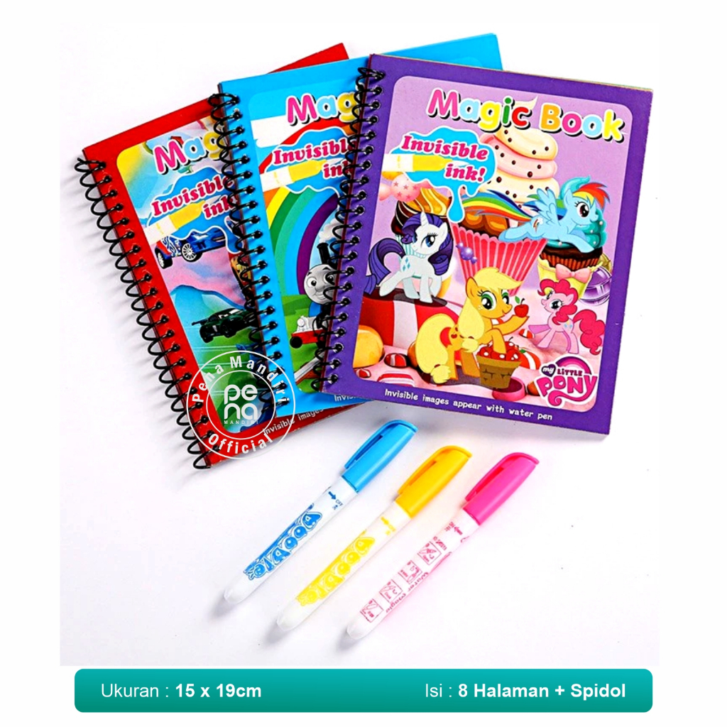 

Magic Water Book / Magic Water Pen Buku Gambar Mewarnai Buku Warna Mainan Edukasi Anak