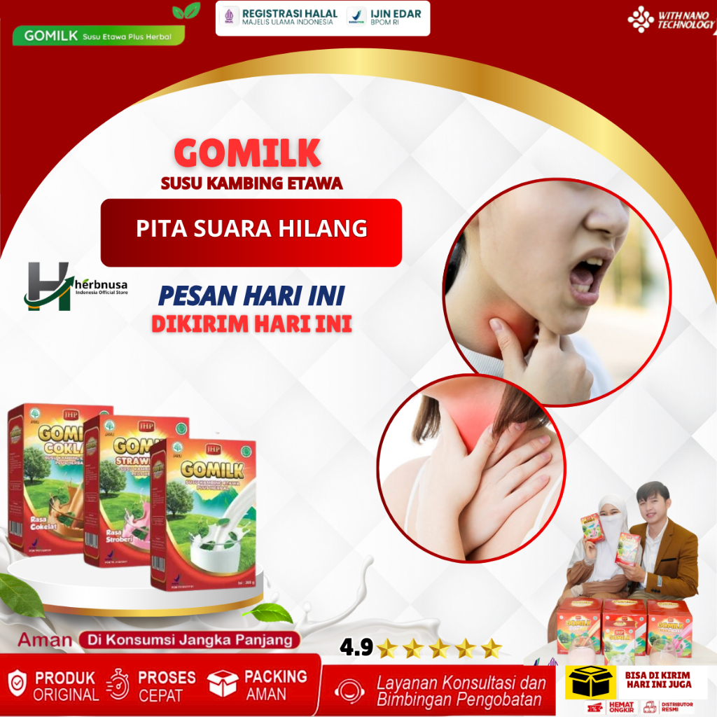 

GOMILK Susu Kambing Etawa Plus Herbal Obat Mengembalikan Suara Yang Hilang Pita Suara Hilang Radang Pita Suara Laringitis Suara Serak Infeksi Pita Suara Sakit Tenggorokan Nyeri Nelan Melegakan Tenggorokan Gurah Suara Merdu Panjang