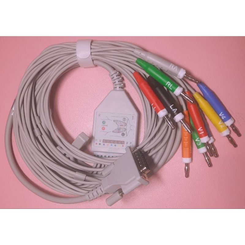 ECG CABLE / KABEL EKG COMPATIBLE BTL/ SCHILLER / TRISMED MODEL BANANA