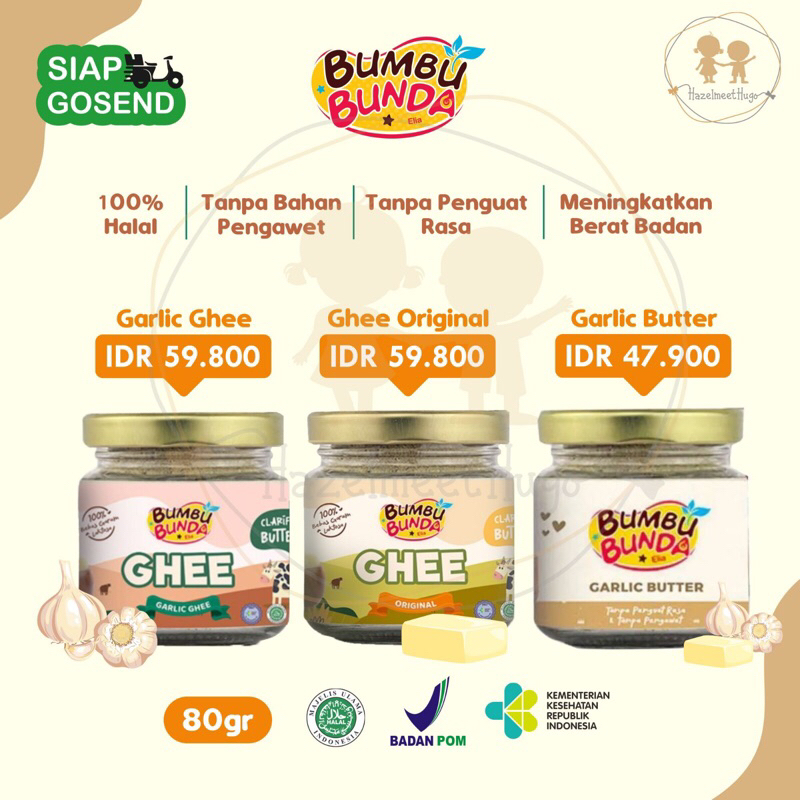 

Bumbu Bunda by Elia Ghee Original/Garlic 80gr