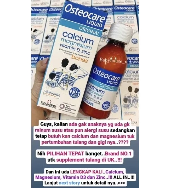 Osteocare Liquid | Kalsium lengkap anak - dewasa | Peninggi badan anak | 100% Original Singapore