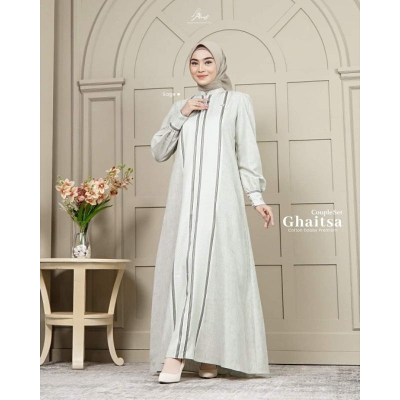 Ghaitsa Dress by Arrafi ORI Gamis Couple Mom Elegan