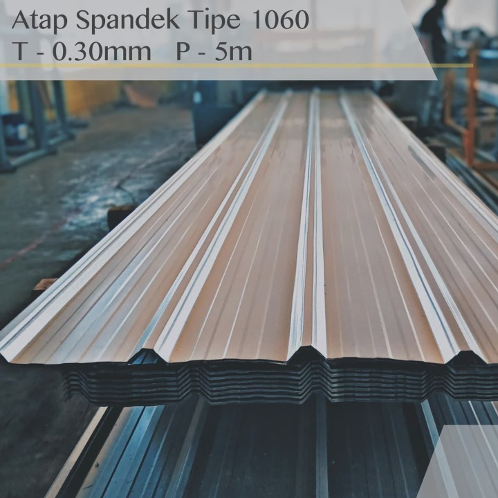 Atap Spandek 0.30 mm x 5 mtr Zincalum Galvalum SUPRADEK Tipe 1060
