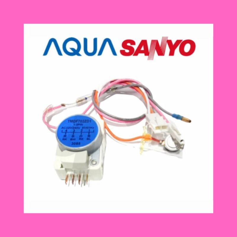 Timer kulkas 2 pintu dan bimetal suhu defrost Aqua Sanyo