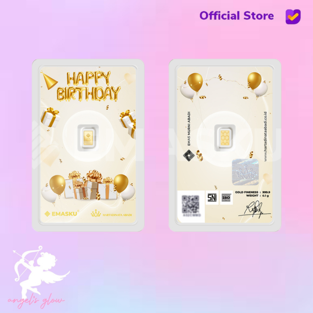 Micro Gold Logam Mulia Emasku Birthday Series 0.1 GRAM