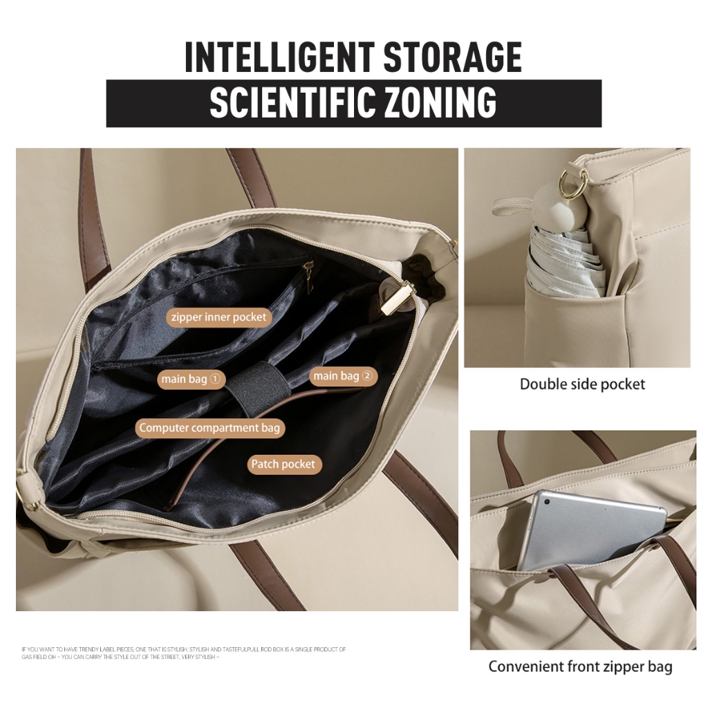 BEST DEALS ORLEE WILL Tas Kerja Wanita Besar Tote Bag Resleting Tas Laptop Tas Kantor Wanita Elegan