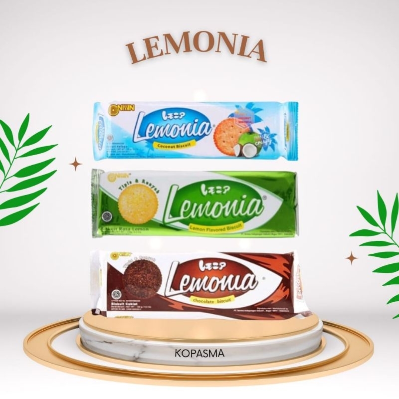 

(KOPASMA) Nissin Biskuit Lemonia Lemon Kelapa Coklat Cookies 18gr 1pak (isi 10pcs)