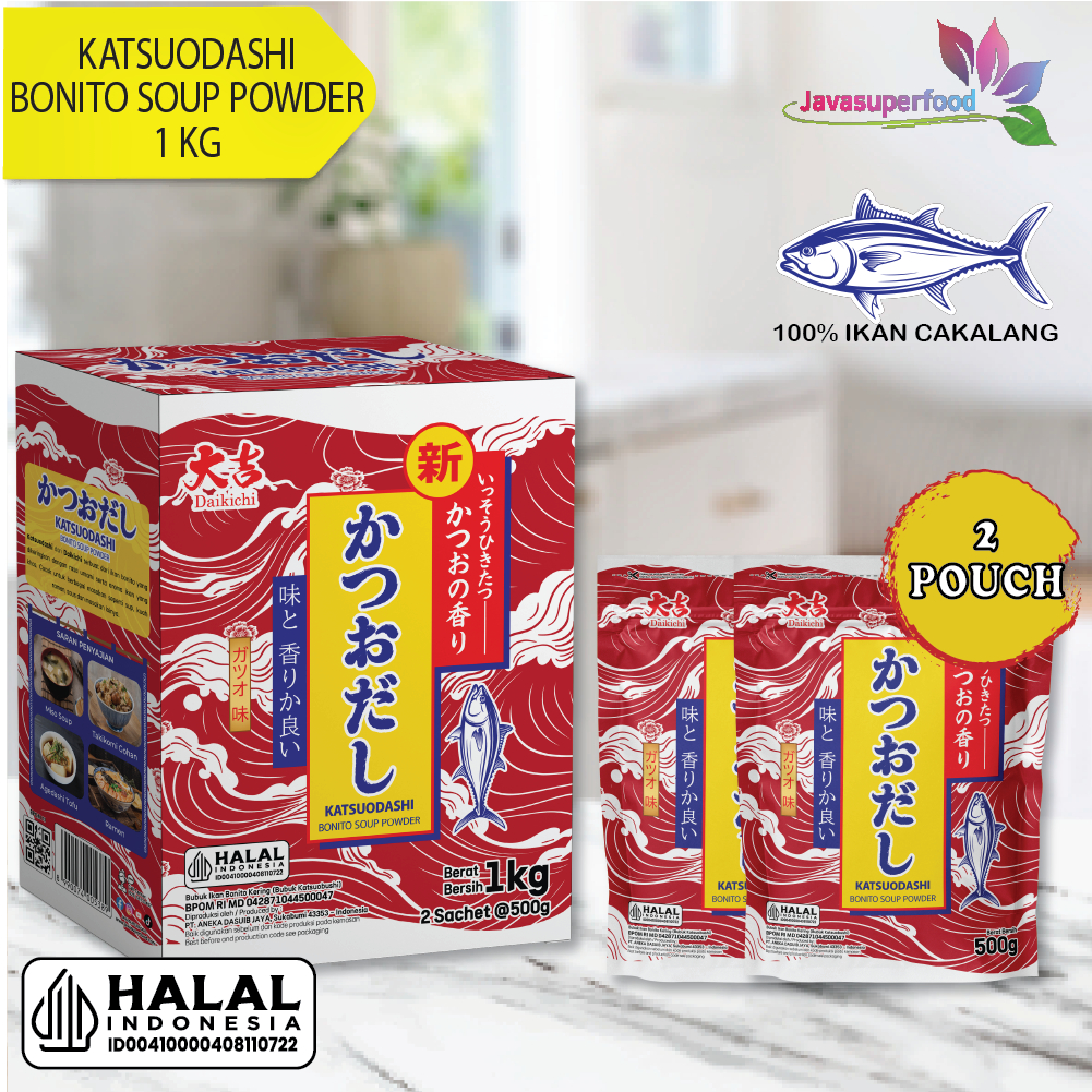 [HALAL] DAIKICHI KATSUODASHI BONITO SOUP POWDER / BUBUK IKAN BONITO KERING / BUBUK KATSUOBUSHI / IKA