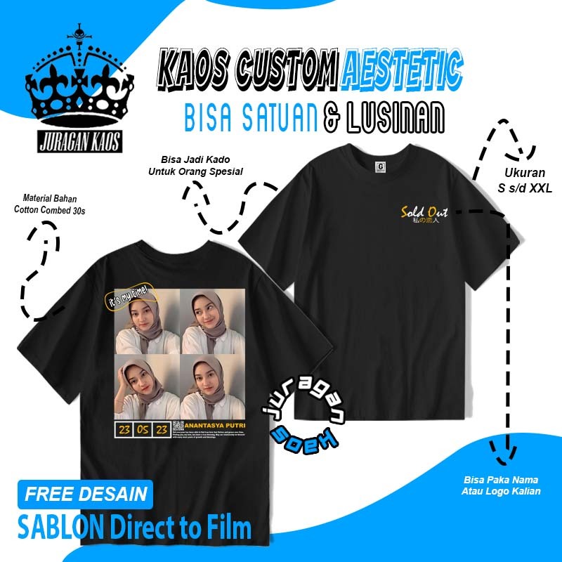 Kaos Custom / Kaos Custom Foto / Kaos Bucin / baju custom foto / custom kaos / sablon kaos / custom 